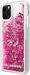 Custodia Karl Lagerfeld Bling Bling con charms fluttuanti per Apple iPhone 11 Pro Max, rosa