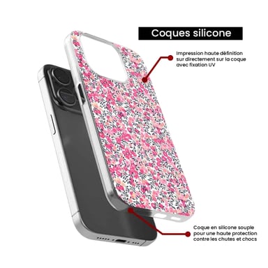 Coque en silicone - Compatible pour Apple iPhone 17 Pro Max - design liberty wiltshire rose