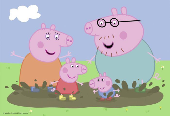 Puzzle 2 x 24 pièces : Peppa Pig : La vie de famille Ravensburger France - vue 4