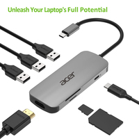 ACER  HP.DSCAB.008 station d'accueil Avec fil USB 3.2 Gen 2 (3.1 Gen 2) Type-C Argent - Neuf