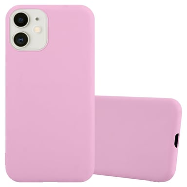 Coque pour Apple iPhone 12 MINI en CANDY ROSE VIF Housse de protection Étui en silicone TPU flexible