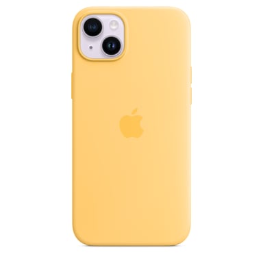 Coque en silicone avec MagSafe pour iPhone 14 Plus Soleil pâle