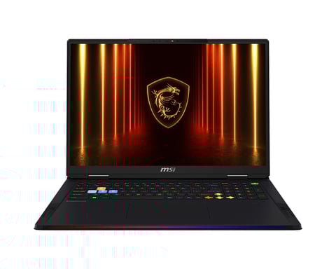 MSI Raider 18 HX AI A2XWJG-459ES Intel Core Ultra 9 285HX Ordinateur portable 45,7 cm (18'') UHD+ 64 Go DDR5-SDRAM 2 To SSD NVIDIA GeForce RTX 5090 Wi-Fi 7 (802.11be) Windows 11 Home Noir
