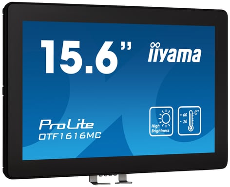 iiyama OTF1616MC-B1 écran plat de PC 39,6 cm (15.6'') 1920 x 1080 pixels Full HD LCD Écran tactile Noir