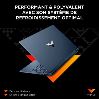 HP Victus Gaming 15-fa0085nf Ordinateur portable 39,6 cm (15.6'') Full HD Intel® Core i5 i5-12450H 16 Go DDR4-SDRAM 512 Go SSD NVIDIA GeForce RTX 3050 Wi-Fi 6 (802.11ax) Windows 11 Home Noir
