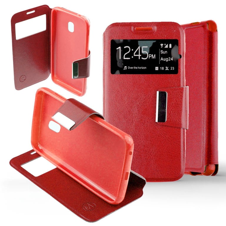 Etui Folio Rouge compatible Samsung Galaxy J5 2017 - 1001 coques