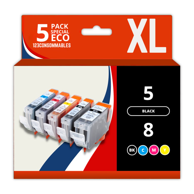 Pack compatible PGI 5CLI 8 5 cartouches Neuf