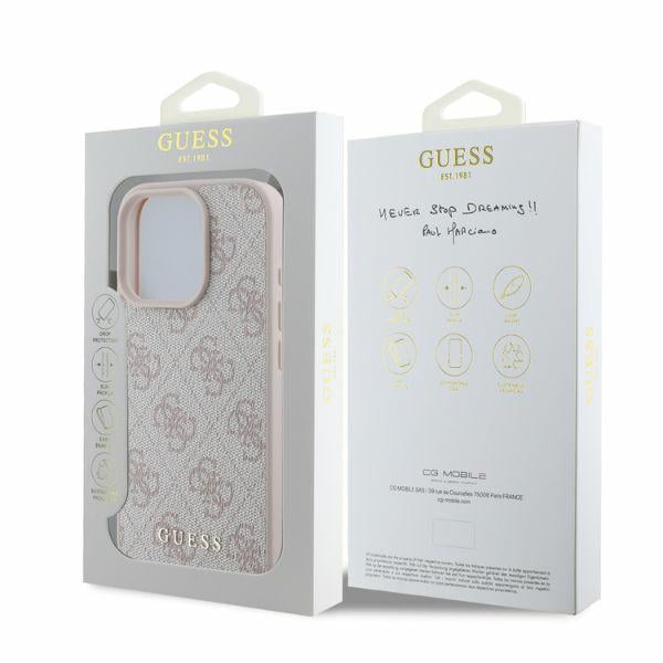 Guess Étui pour iPhone 16 Pro Max 6.9 rose étui rigide 4G Classic - vue 3