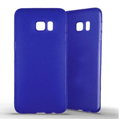 Coque silicone unie compatible Givré Bleu Samsung Galaxy S6 Edge Plus