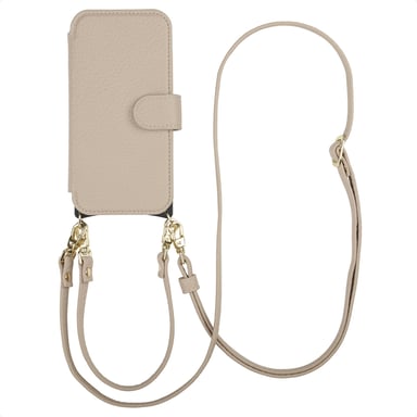 Selencia Étui Riva avec MagSafe et cordon de téléphone pour Samsung Galaxy S24 / S25 - Beige
