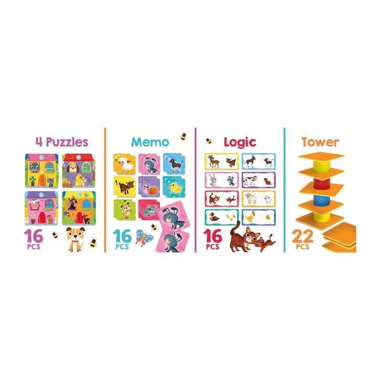 La Ferme 4 en 1 Coffret éducatif CAROTINA BABY Puzzle et associations - vue 4