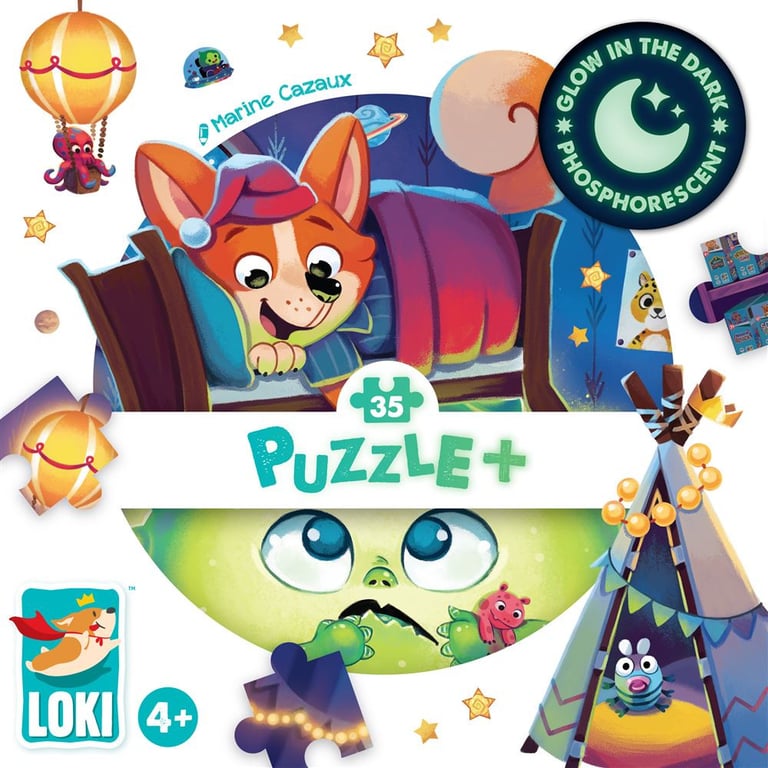 Puzzle+ 35 pièces Iello Loki et le Monstre sous le Lit - vue 2