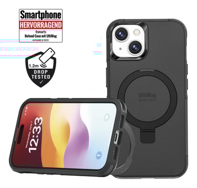 4smarts Defend Case coque de protection pour téléphones portables 17 cm (6.7'') Noir Apple iPhone 15 Plus