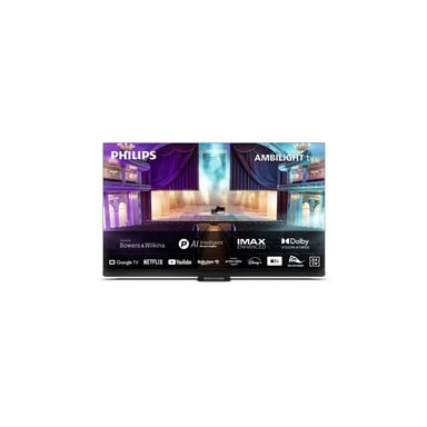TV OLED Philips 65OLED908 164 cm Ambilight 4K UHD Android TV Argent -  Philips