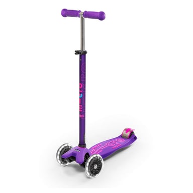Trottinette Maxi Micro Deluxe LED Violet pour Enfants de 5 à 12 Ans