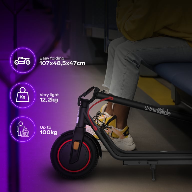 Trottinette Électrique UrbanGlide Ride 100 Max Plus – 30 km d'autonomie double suspension et frein à disque Neuf - vue 3