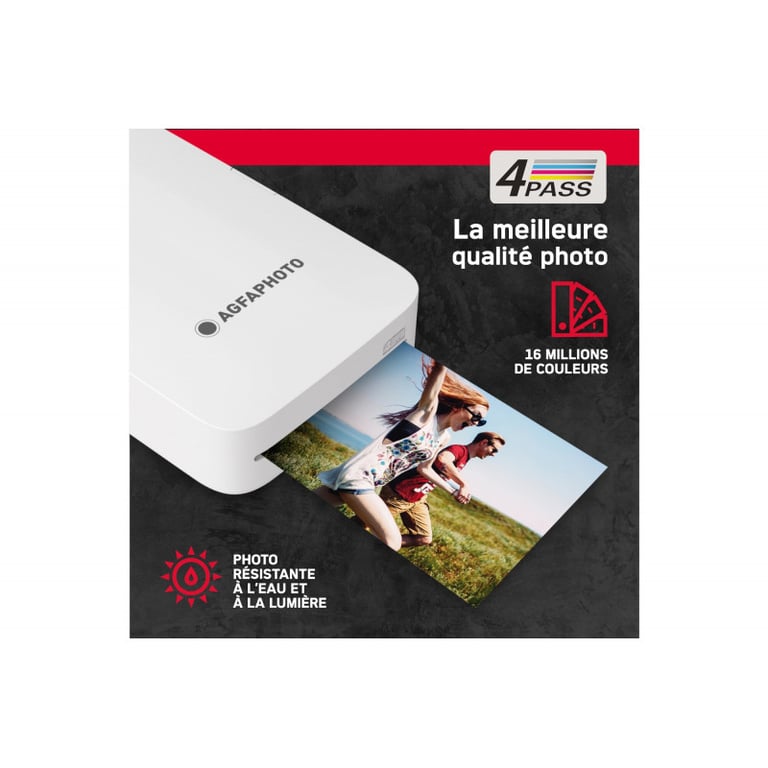 AGFA PHOTO Realipix Mini P Imprimante Photo Format 5 3 x 8 6 cm via Bluetooth Sublimation Thermique 4Pass - vue 2