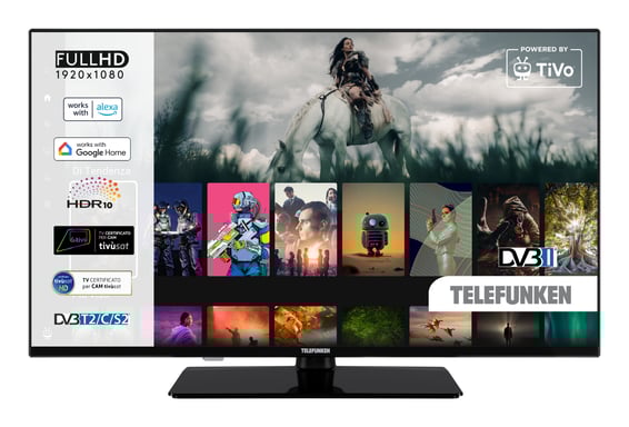 Telefunken TE40750B45I2KT Televisor 101,6 cm (40'') Full HD Smart TV Wifi Negro 250 cd / m²