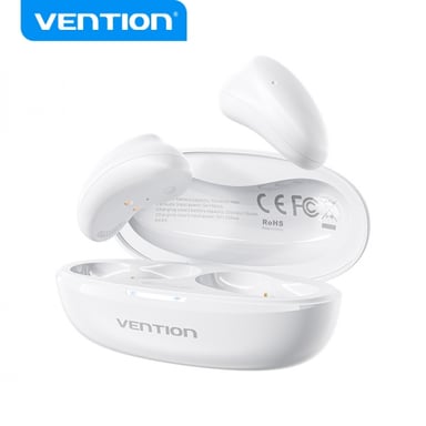Casque Bluetooth 5.3 Vention avec étui de chargement - Autonomie 8h - Tiny T11 - Couleur Blanc