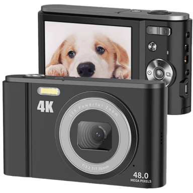 Appareil photo numérique 48MP, zoom 16x, vidéo 4K Black