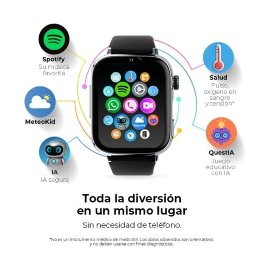 Montre connectée pour enfant SAVEFAMILY SaveWatch Plus 2 GPS & appels vidéo Écran AMOLED Gorilla Glass Appareil photo 8MP - vue 5