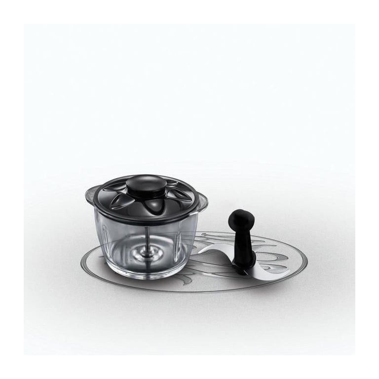Russell Hobbs Mini Hachoir Electrique [Facile à Utiliser] 500ml Fonction 1 bouton Blender universel Légumes fruits & viandes Bol en verre 1 Lames Acier Inox Amovibles 24662 - vue 2