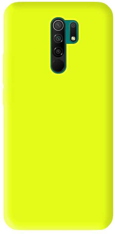 Coque silicone unie compatible Mat Jaune Xiaomi Redmi 9