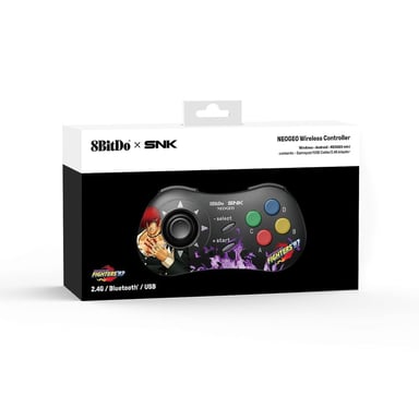 Iori Yagami Edition : 8Bitdo Mando Bluetooth SNK Neo Geo Style - compatible PC Windows, Android & Neo Geo Mini