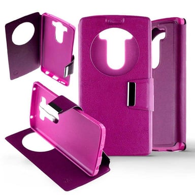 Funda Folio Rosa Fushia compatible con LG G4 Pro