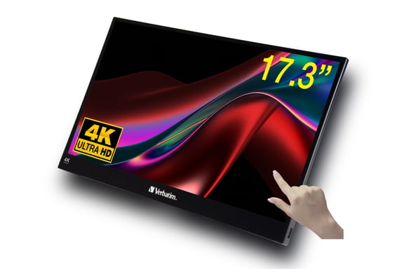 Verbatim 32239 écran plat de PC 43,9 cm (17.3 ) 3840 x 2160 pixels 4K Ultra HD LCD Écran tactile Noir - Neuf