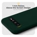 Funda de silicona Moozy Minimalist Series para Samsung S10, verde medianoche - Acabado mate fino y flexible en TPU