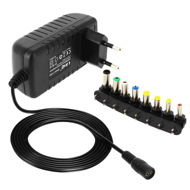 LinQ Cargador para portátil de 150W con puerto USB y 8 cabezales Negro