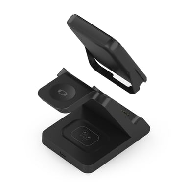 AISENS ASCH-15W4WC064-BK Caricabatterie per dispositivi mobili Cuffie, Smartphone, Orologio intelligente Nero USB Carica wireles