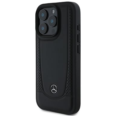 Funda Mercedes para iPhone 16 Pro 6.3'' negro funda dura Cuero Urbano