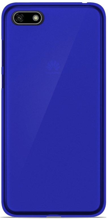 Coque silicone unie compatible Givré Bleu Huawei Honor 7S