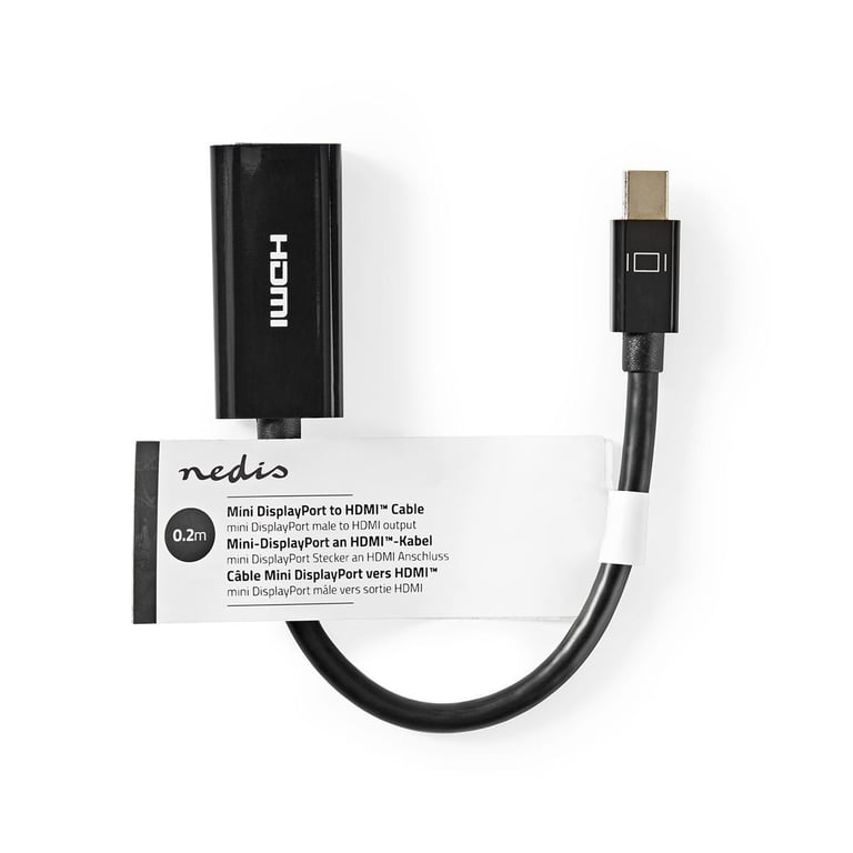 Nedis CCGT37650BK02 câble vidéo et adaptateur 0 2 Mini DisplayPort HDMI Neuf - vue 3