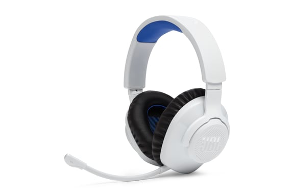 JBL Quantum 360 P Cuffie da gioco Bluetooth senza fili per Playstation Bianco e blu