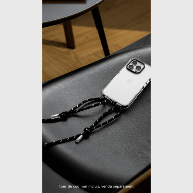 RHINOSHIELD Clear Compatible avec [iPhone 14 Pro Max]   Résiste au jaunissement, Haute Transparence, Coque de Protection Personnalisable Clear - Contour objectifs Photo Noir