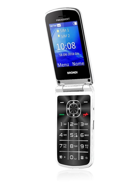 Brondi President 7,62 cm (3 ) 130 g Blanc Téléphone numérique - Neuf