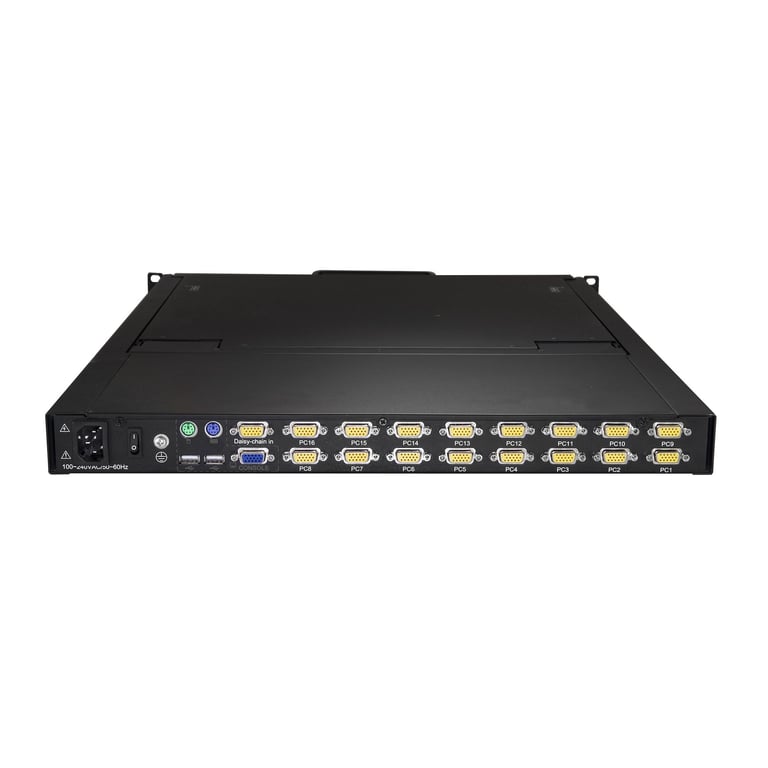 StarTech.com Console KVM à Montage Rack 16 ports avec Câbles de 1 Switch KVM Intégré avec Écran LCD 19 Tiroir LCD 1U Complet KVM OSD Durable 50 000 MTBF Support USB + VGA Neuf - vue 3