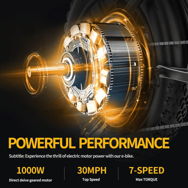 Vélo électrique pour adulte Ridstar Q20 1000 W 48 V 20 Ah Max 50 km/h Moto électrique 20 pouces Gros pneus Dirt Bike Shimano 7 vitesses