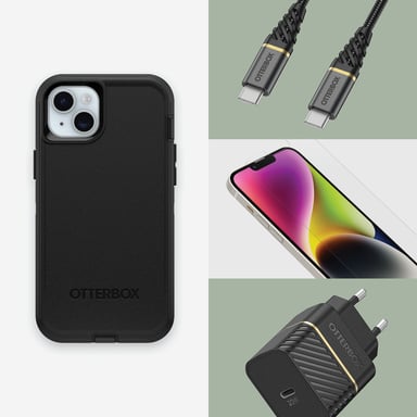 OtterBox Defender Series pour iPhone 15 Plus, Black Apple (brand) iPhone 15 Plus