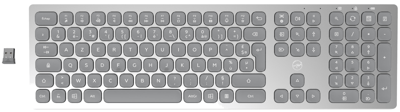 MOBILITY LAB - Clavier PC sans fil Ultraslim 2.4Ghz