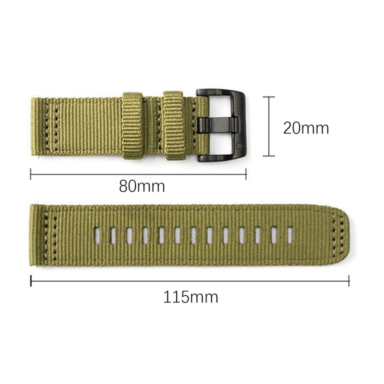 Bracelet de montre en nylon pour Garmin Forerunner 255/265/245 Smartwatch Green S - Neuf