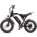 Bicicleta eléctrica todoterreno ESKUTE V202, batería de larga duración de 48 V y 20,8 Ah, doble suspensión - negra