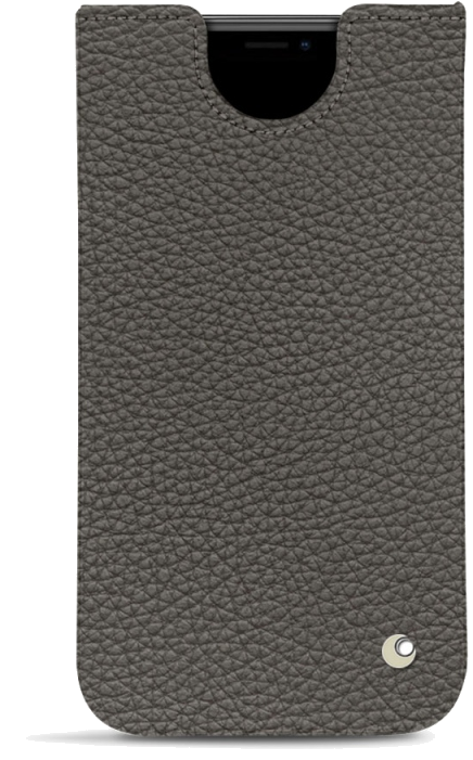 Pochette cuir Apple iPhone 11 Pro Max - PochetteGris