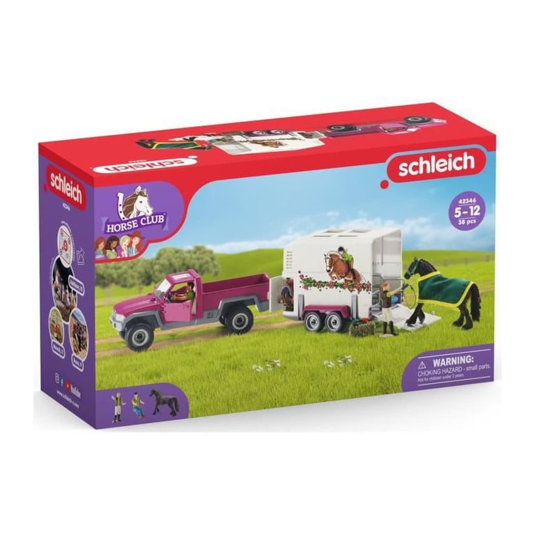 Pick up avec remorque pour cheval SCHLEICH 42346 A partir de Neuf - vue 3