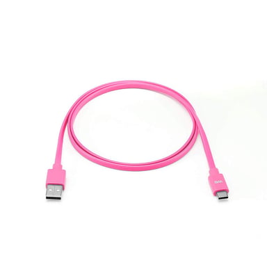 WE Cavo piatto da USB-C a USB da 1 m per Samsung S8/S9/S10, MacBook Pro, Google Pixel/Chromebook, Huawei P20/P30 Xiaomi - Fuschia