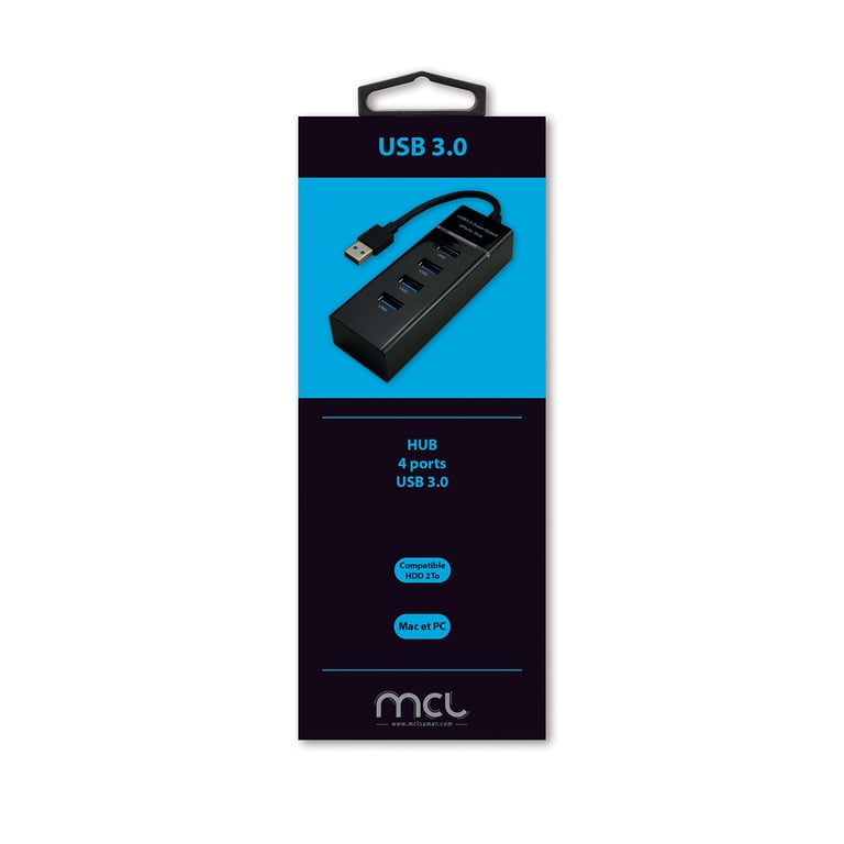 Concentrateur hub MCL Hub 4 ports USB 3.0 - vue 3