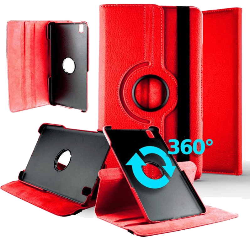 Housse Tablette rotative 360 compatible Rouge Samsung Galaxy Tab Pro 8.4 SM-T320